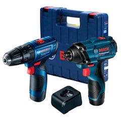 BOSCH - Atornillador Impacto 14 GDR 120-LI+Taladro 38 12V GSR 120-LI