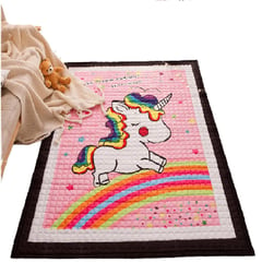 GENERICO - Alfombra de Piso con Estampado Unicornio para Niñas