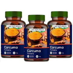 LIMA NATURALS - Pack 03 Frascos Curcuma 100 Capsulas