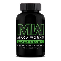 MACA WORKS - 01 Frasco Maca Negra 100 Capsulas