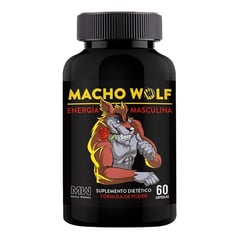 MACA WORKS - 01 Frasco Macho Wolf 60 Capsulas