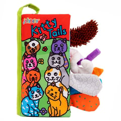 JOLLYBABY - Libro Sensorial de Tela para Bebés Kitty tails