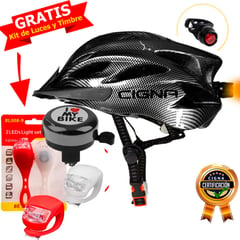 CIGNA - Casco de Bicicleta Marca -Gratis Timbre y Luces