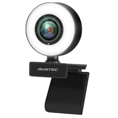 AVATEC - Cámara WEB FHD 1080P con Luz Led y Micrófono Incorporado CCM-2200BW