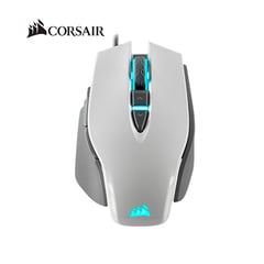 CORSAIR - Mouse M65 RGB Elite FPS, Cableado, 9 Botones, Blanco, Gamer