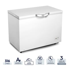 ELECTROLUX - Congelador Horizontal 316L Blanco Dual EFCC32C2HQW