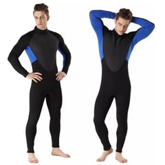 GENERICO - Wetsuit M Neopreno 3mm Negro Azul Cierre Espalda