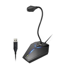 CMTECK - Microfono USB para PC - Plug play condensador Omnidireccional