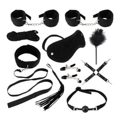 GENERICO - Kit Bondage Exitager Juego De Seducción 14 Piezas - Negro