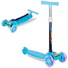 GENERICO - Scooter Plegable Para Niños Con Luces Celeste