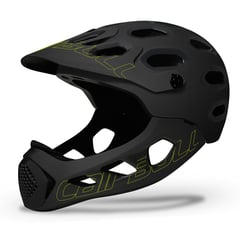 CAIRBULL - CASCO CON MANDIBULA ALLCROSS NEGRO VERDE