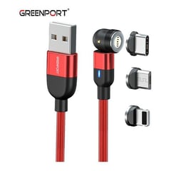 GENERICO - Cable Magnetico 3A Greenport Rojo 2 metros