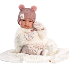 MUÑECAS REBORN - Muñeca Llorens RN Bimba 35 Cm Toquilla Invierno 63576