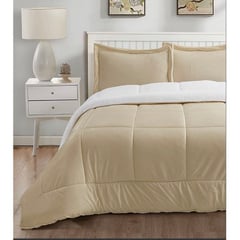 TEFI HOME - Edredón Sherpa Beige QUEEN