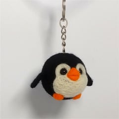 PANDA LANUDO - Llavero Pinguino 4cm - Negro