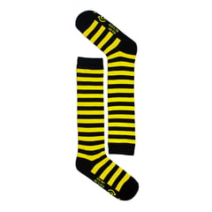 ABNORMAL SOCKS - Medias Algodón Abeja Rayas negro amarillo