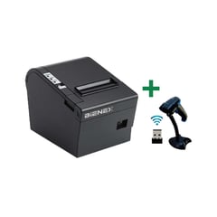 BIENEX - Impresora ticketera termica 80mm USB BIENEXLector codigo barra 1D