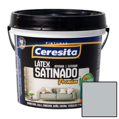 CERESITA - LATEX SATINADO PREMIUM GRIS CLASICO 1GL