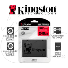 KINGSTON - Disco Solido 240GB Ssd Original