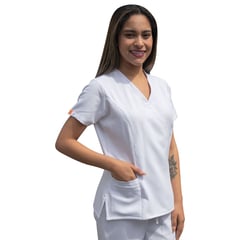 TWELVE - -conjunto scrub cruzado v - blanco