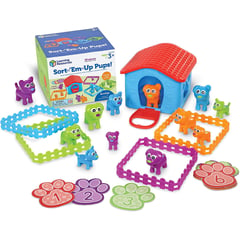 LEARNING - Resources Sort-Em -Up-Pups-Set de Clasificacion con Cachorros