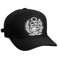 TODO GORROS PERU - Gorra Perú negro con escudo blanco -