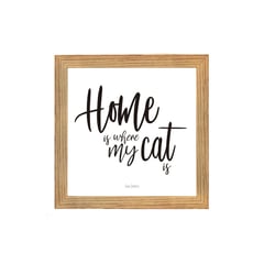 Cuadro home is where my cat is