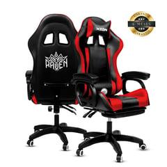 XION - Silla Gamer Raven 135 Grados Posapies Roja