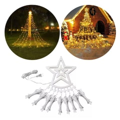 BUYPAL - Cascada Luces Estrella Navidad LED Guirnalda - Calido