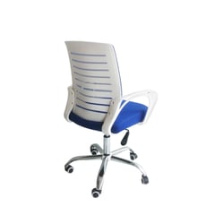 MEGAOFFICE - SILLA GIRATORIA ATLANTE AZUL CON BLANCO