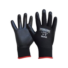 STEELPRO - Guantes Multiflex Poliester con palma de PU Talla L