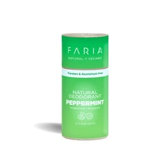 FARIA NATURALS - Desodorante Sin Aluminio Natural y Vegano Peppermint menta Bergamota