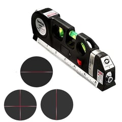 GENERICO - Nivel Laser dual Horizontal Vertical en Caja + Baterias+ Wincha 2.5 mt