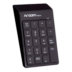 ARGOMTECH - Argom Teclado numérico USB retráctil Negro ARG-KB-1076