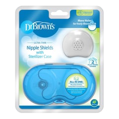 DR BROWNS - Pezoneras de Silicona Talla 1 con Estuche Esterilizador