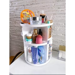 REVELL MONOGRAM - Organizador de maquillaje cosméticos giratorio - Blanco