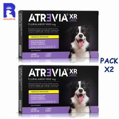 ATREVIA - Antipulgas XR Large 1000mg 20 -40 kg Pack x2