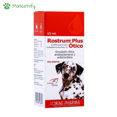 DRAG PHARMA - Rostrum Plus - Tratamiento Para Otitis En Perros X 15 Ml