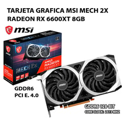 Tarjeta Grafica RADEON RX6600XT MECH 8GB OC