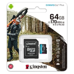 KINGSTON - 64GB Canvas Go Plus UHS I MicroSDXC - SDCG364GB