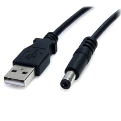 STARTECH - Cable Adaptador 2m USB Coaxial Barrel 5.5mm 5V DC USB2TYPEM2M