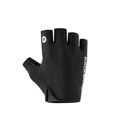 ROCKBROS - Guantes cortos Negros para ciclismo