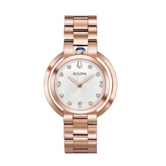 BULOVA - RELOJ RUBAIYAT 97P130 ORO ROSA MUJER