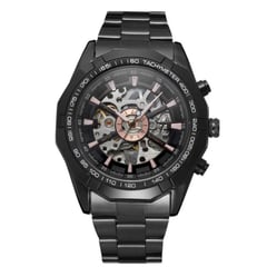 FORSINING - RELOJ GMT101-4 ULTRA NEGRO ELEGANTE