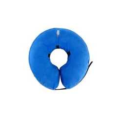 QUE PATAS PET SHOP - Collarín Inflable para Mascotas Azul Talla XL