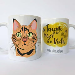 QALA DISEÑO - Taza 11 oz. - Gato Atigrado