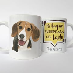 QALA DISEÑO - Taza 11 oz. - Perro Beagle