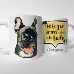 QALA DISEÑO - Taza 11 oz. - Perro Bulldog Francés - Frenchie