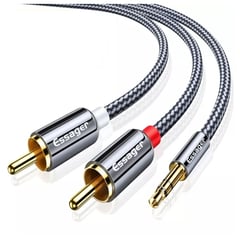 ESSAGER - Cable Audio 2 Rca a 1 Plug 3.5mm 2m