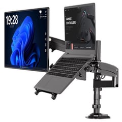 Soporte Hidráulico Doble para Monitor y Laptop